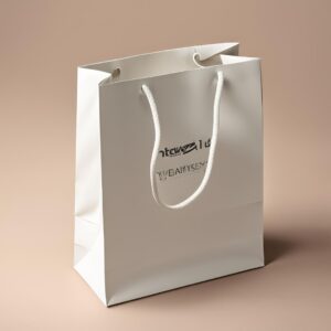 small white custom paper bag